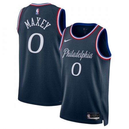 NBA Philadelphia 76ers Trikot Tyrese Maxey Nike 2025-26 City Edition Navy Swingman - Herren
